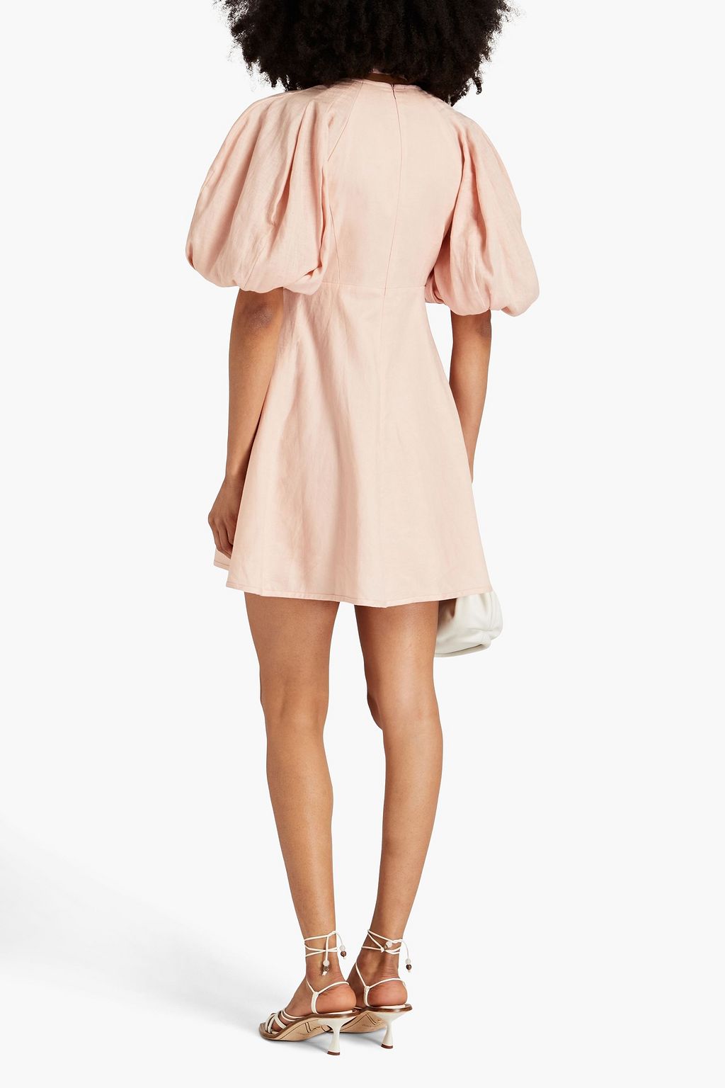 ZIMMERMANN Gathered linen mini dress