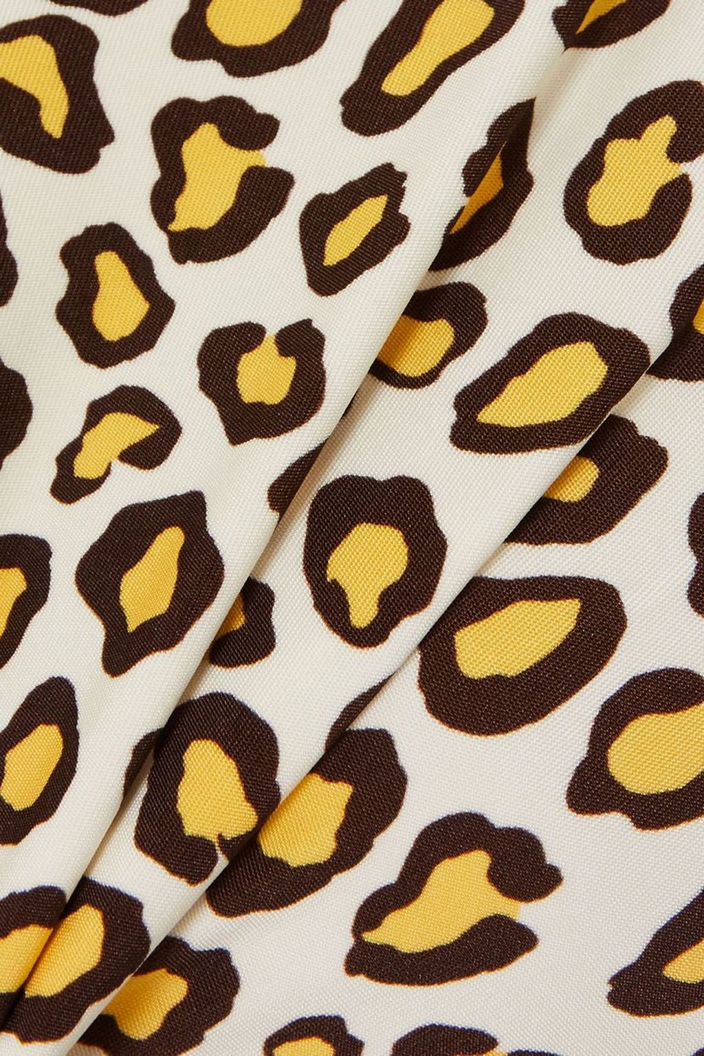 RABANNE Ruched leopard-print jersey midi dress