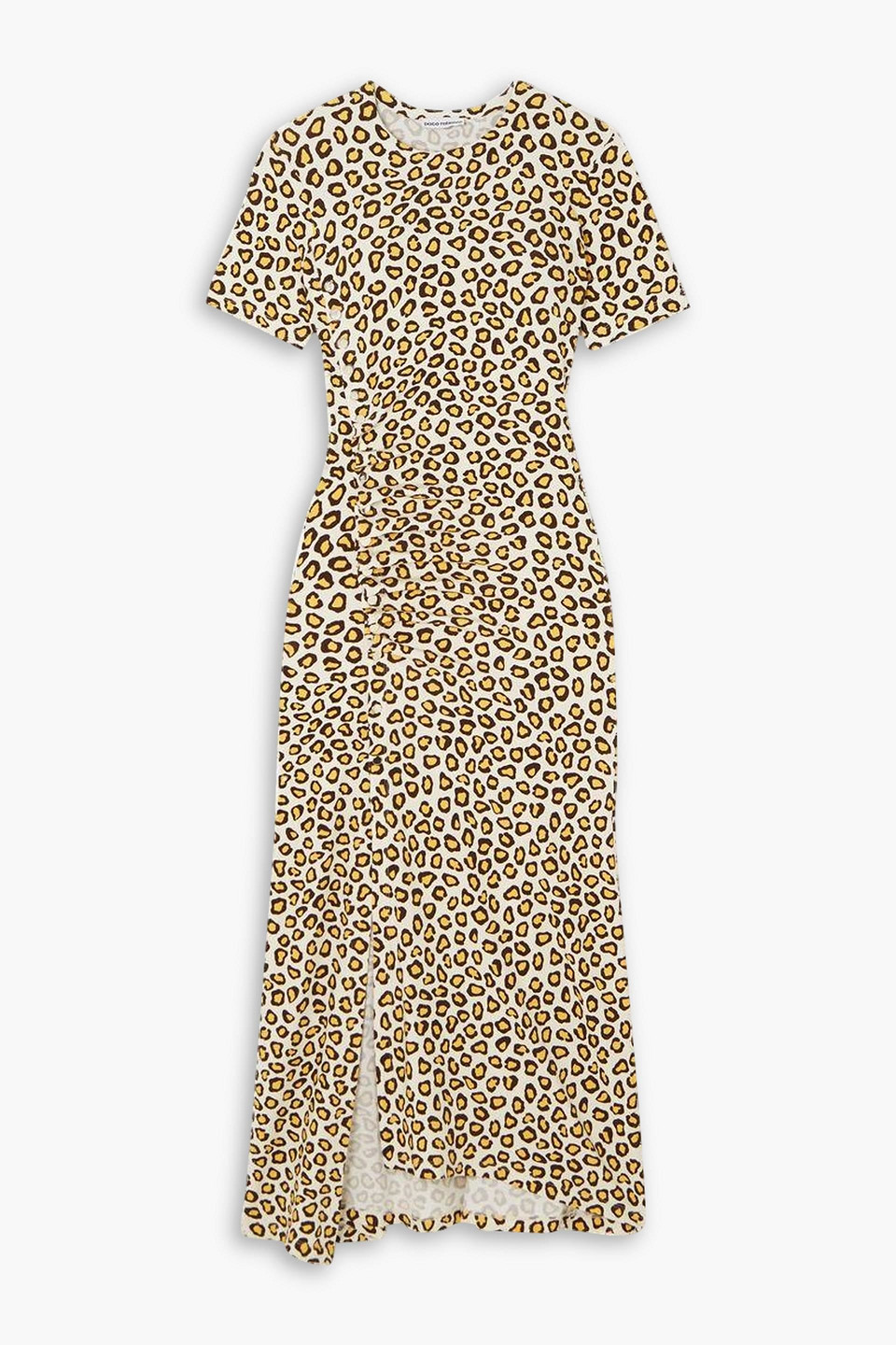 Rabanne Leopard-print Jersey Midi Dress In Animal Print