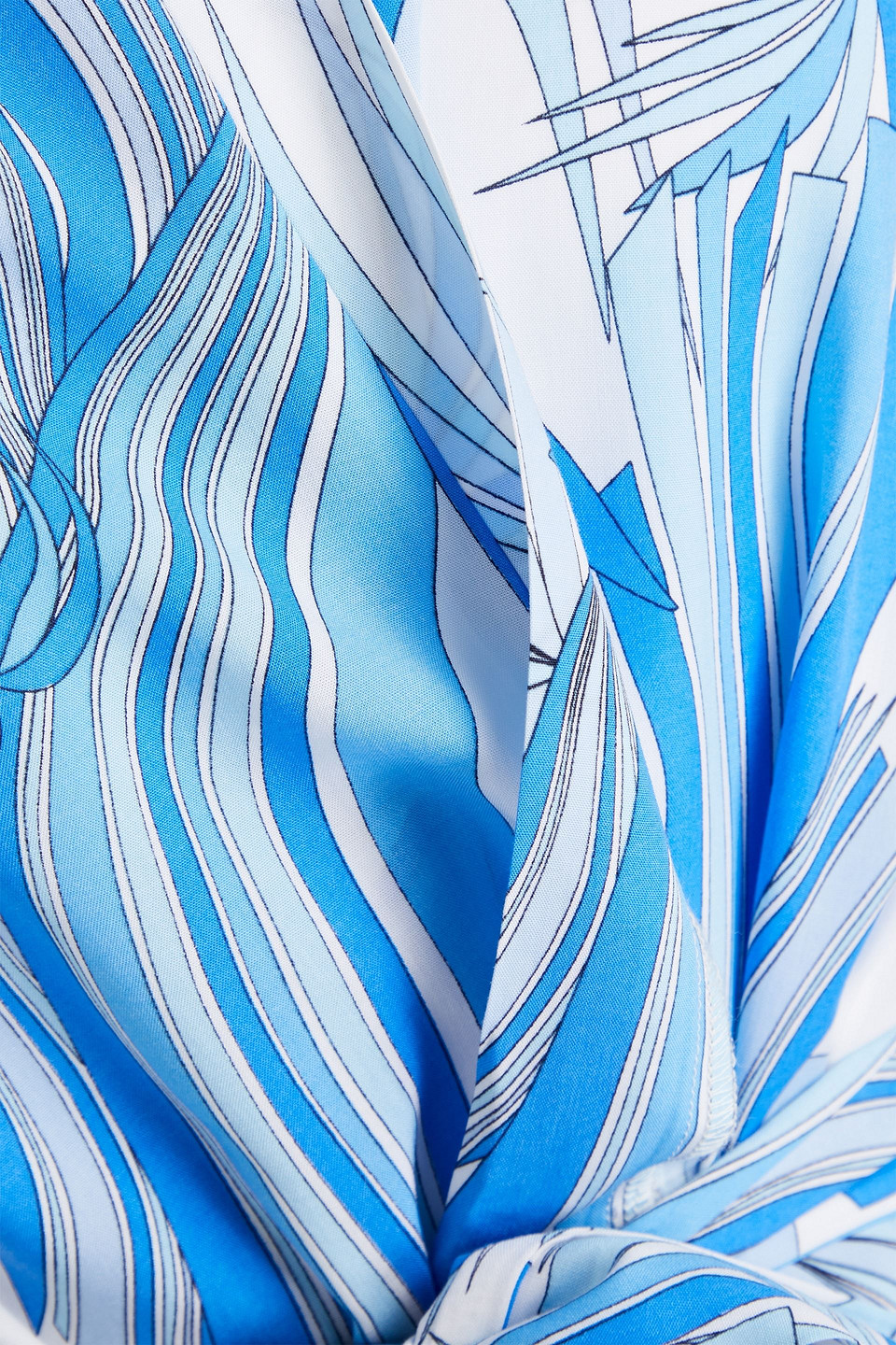 Melissa Odabash Bethany Belted Printed Voile Coverup In Azure