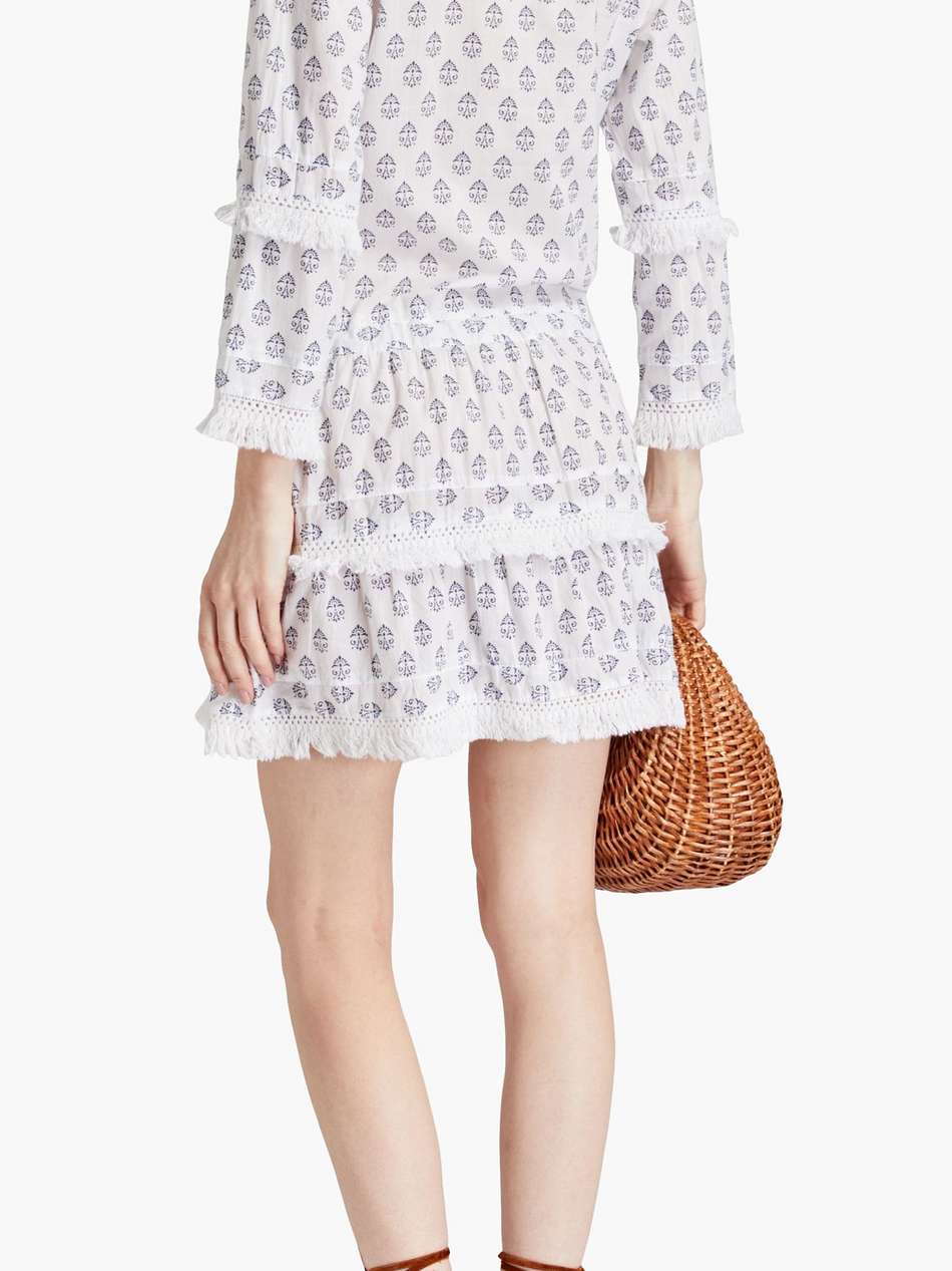 claudia tiered printed cotton coverup