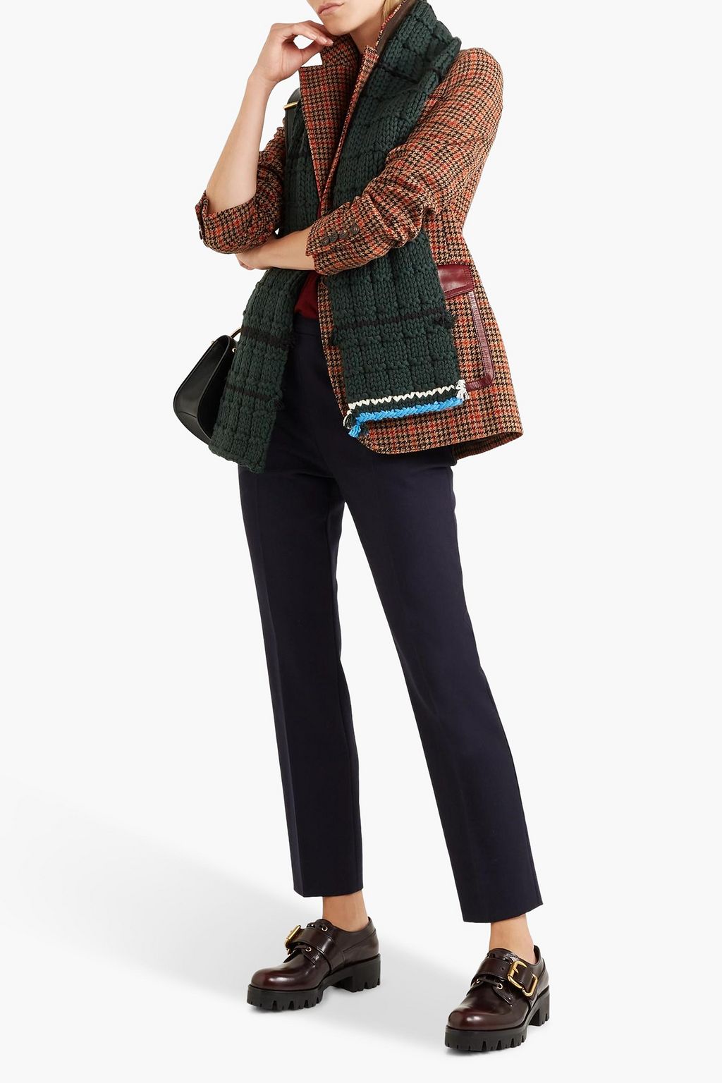 PRADA Tasseled wool scarf