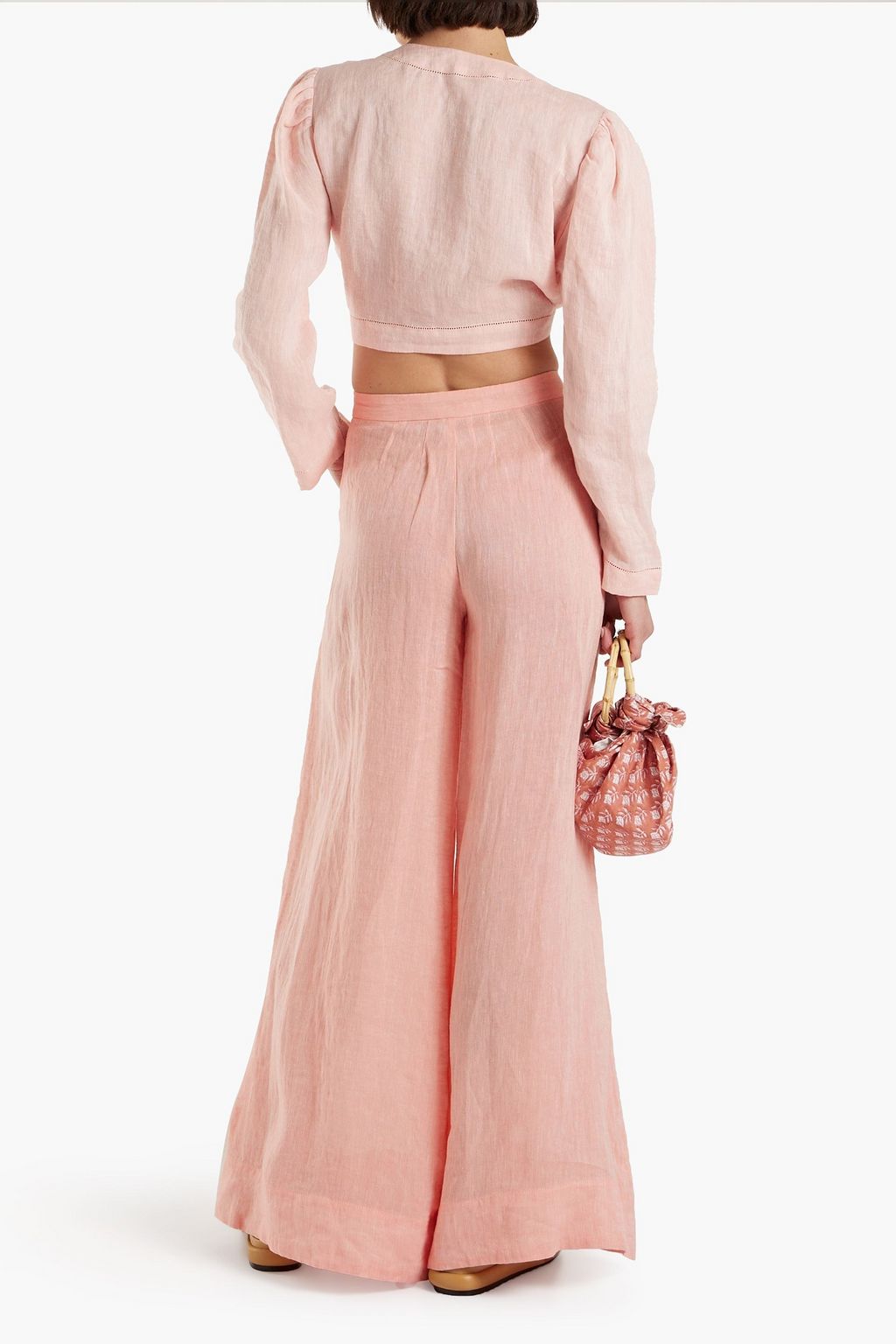 LISA MARIE FERNANDEZ Linengauze wideleg pants THE