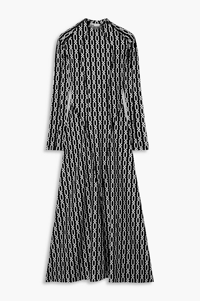 Elif printed stretch-jersey midi dress