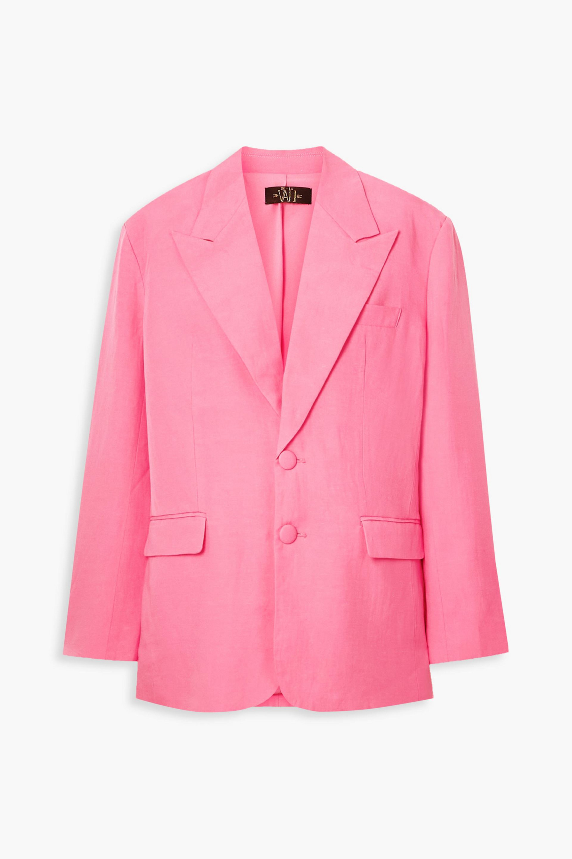 DE LA VALI Montana TENCEL™ and linen-blend blazer thumbnail