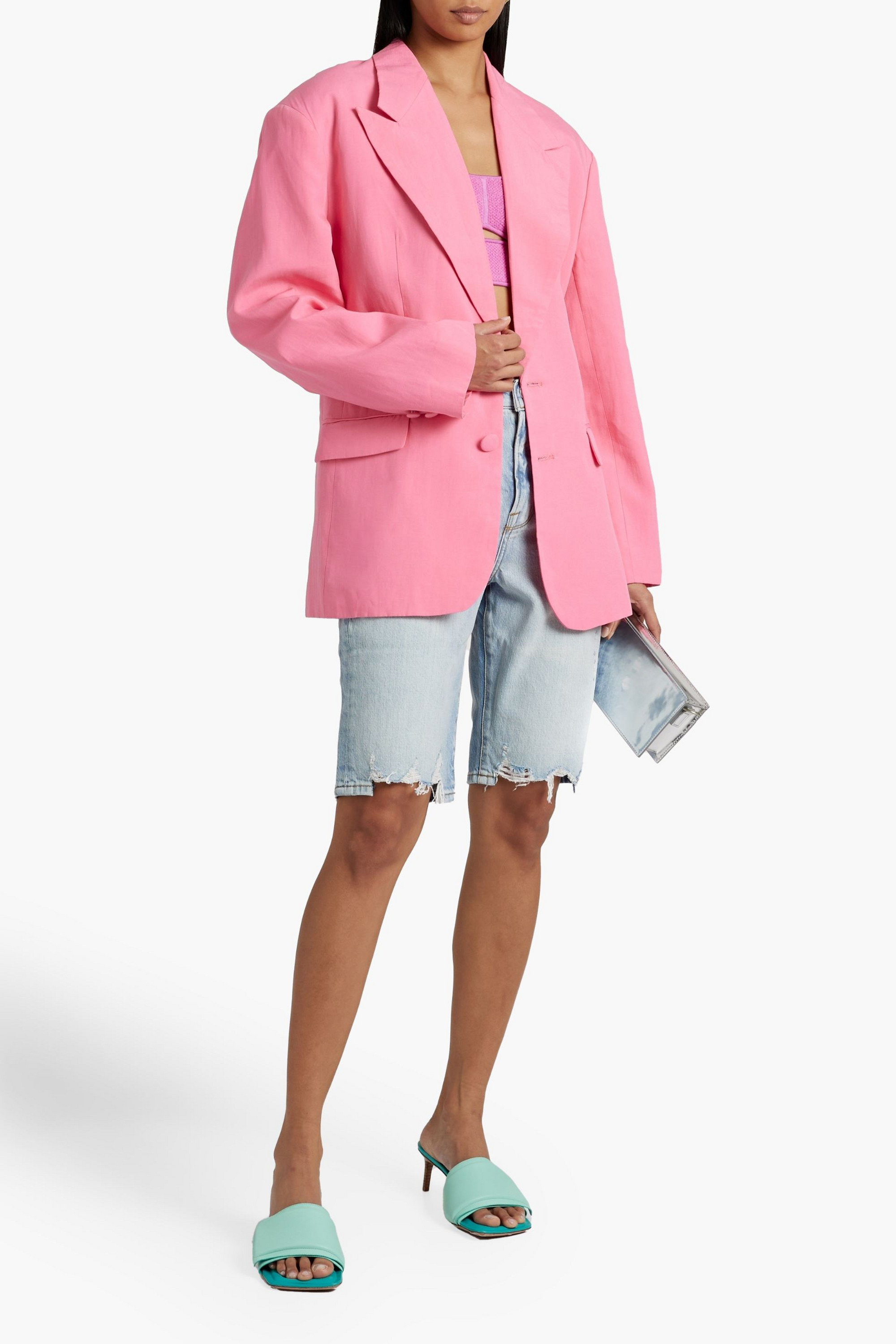 DE LA VALI Montana TENCEL™ and linen-blend blazer