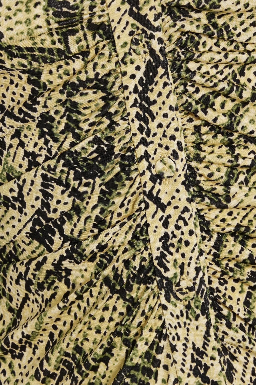 DIANE VON FURSTENBERG Sheska ruched printed jersey mini shirt dress