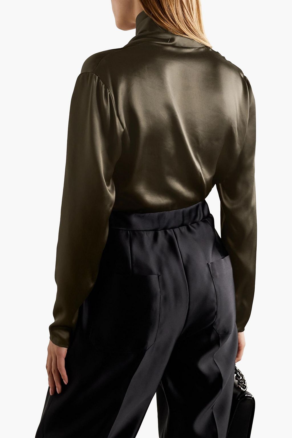 TOM FORD Draped silk-satin blouse