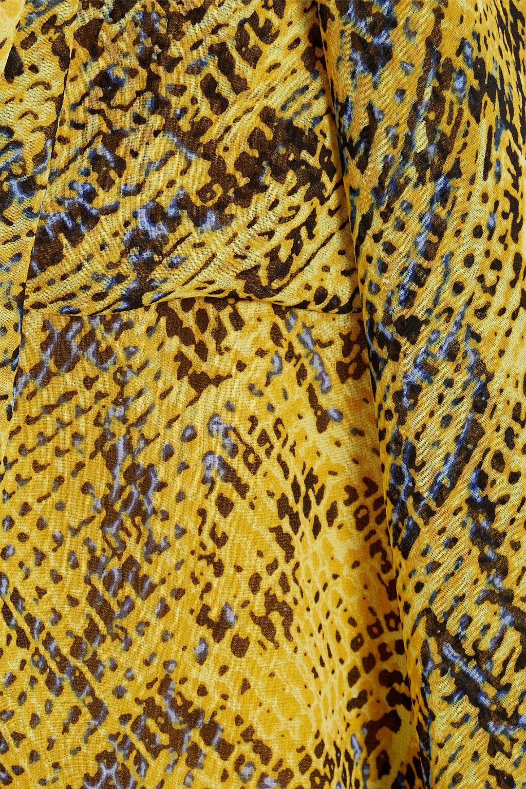 DIANE VON FURSTENBERG Lorelei gathered printed chiffon shirt