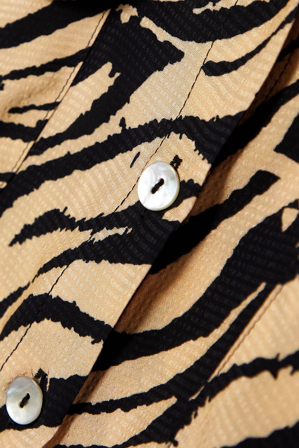 USISI·SISTER Jacquetta tiger-print crepe shirt