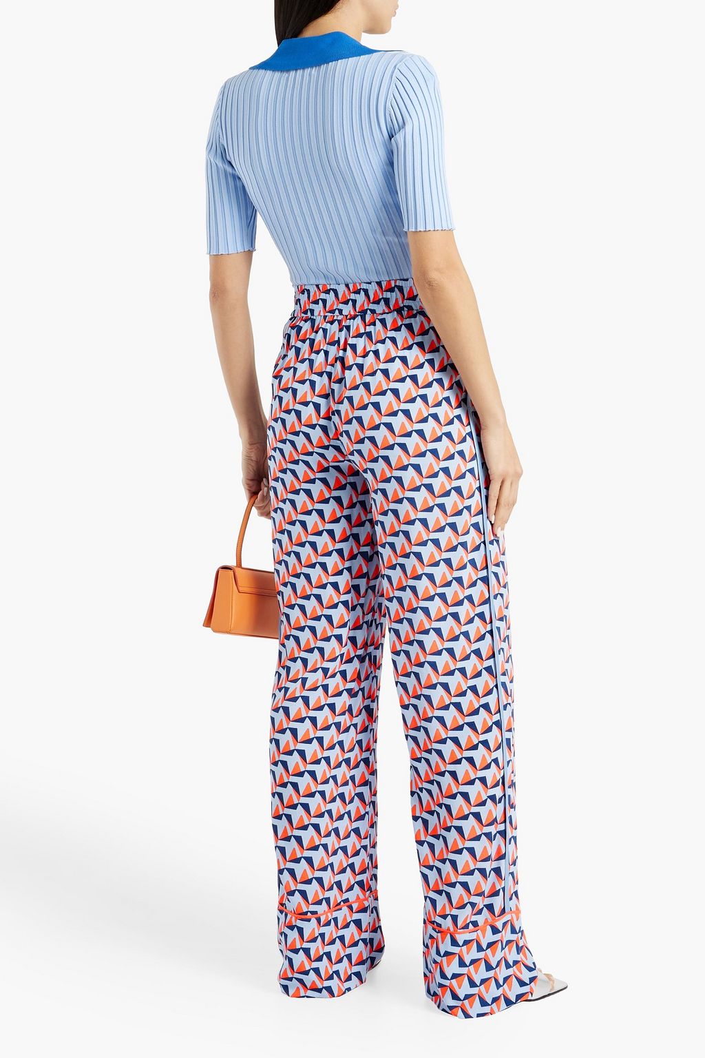 DIANE VON FURSTENBERG Maslin printed crepe wide-leg pants