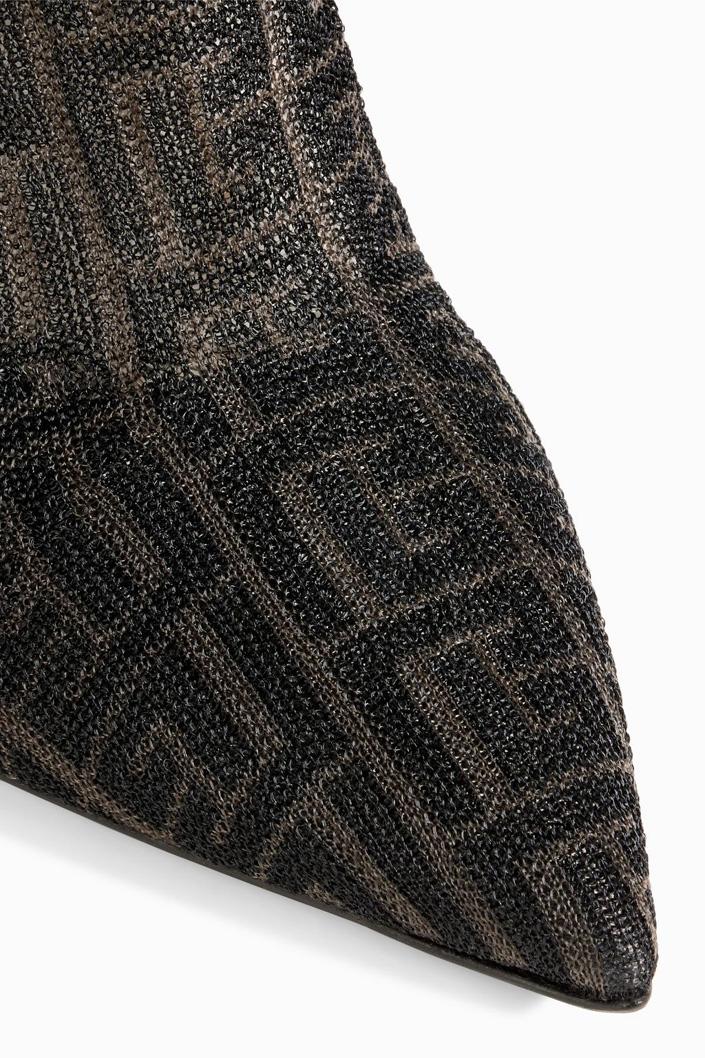 BALMAIN Jacquard-knit sock boots