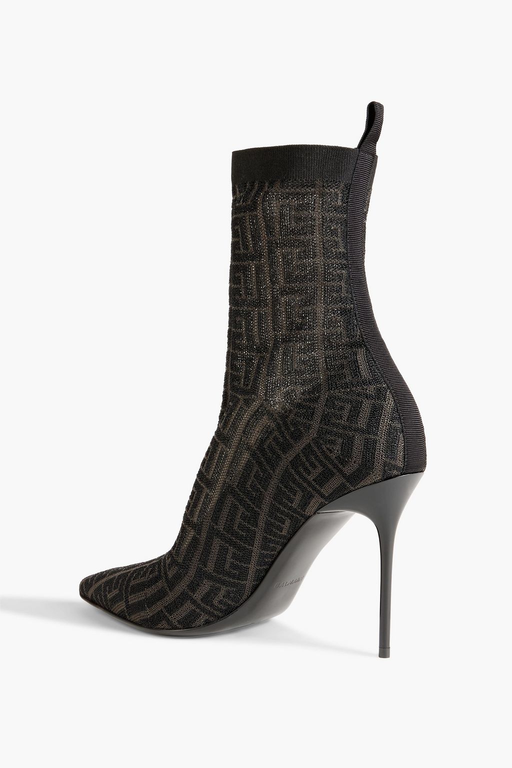 BALMAIN Jacquard-knit sock boots