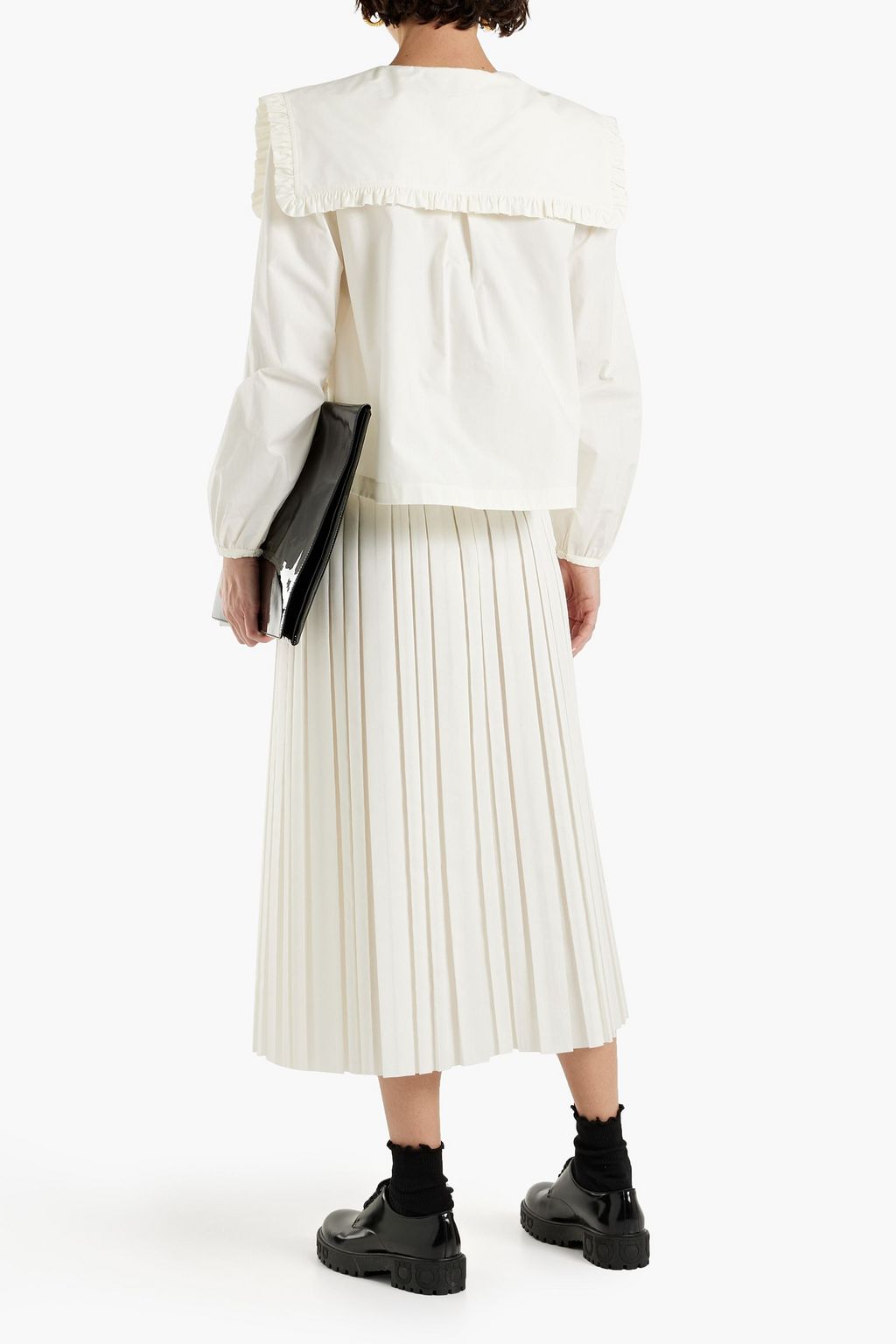 MOLLY GODDARD Melanie ruffled cotton-poplin shirt