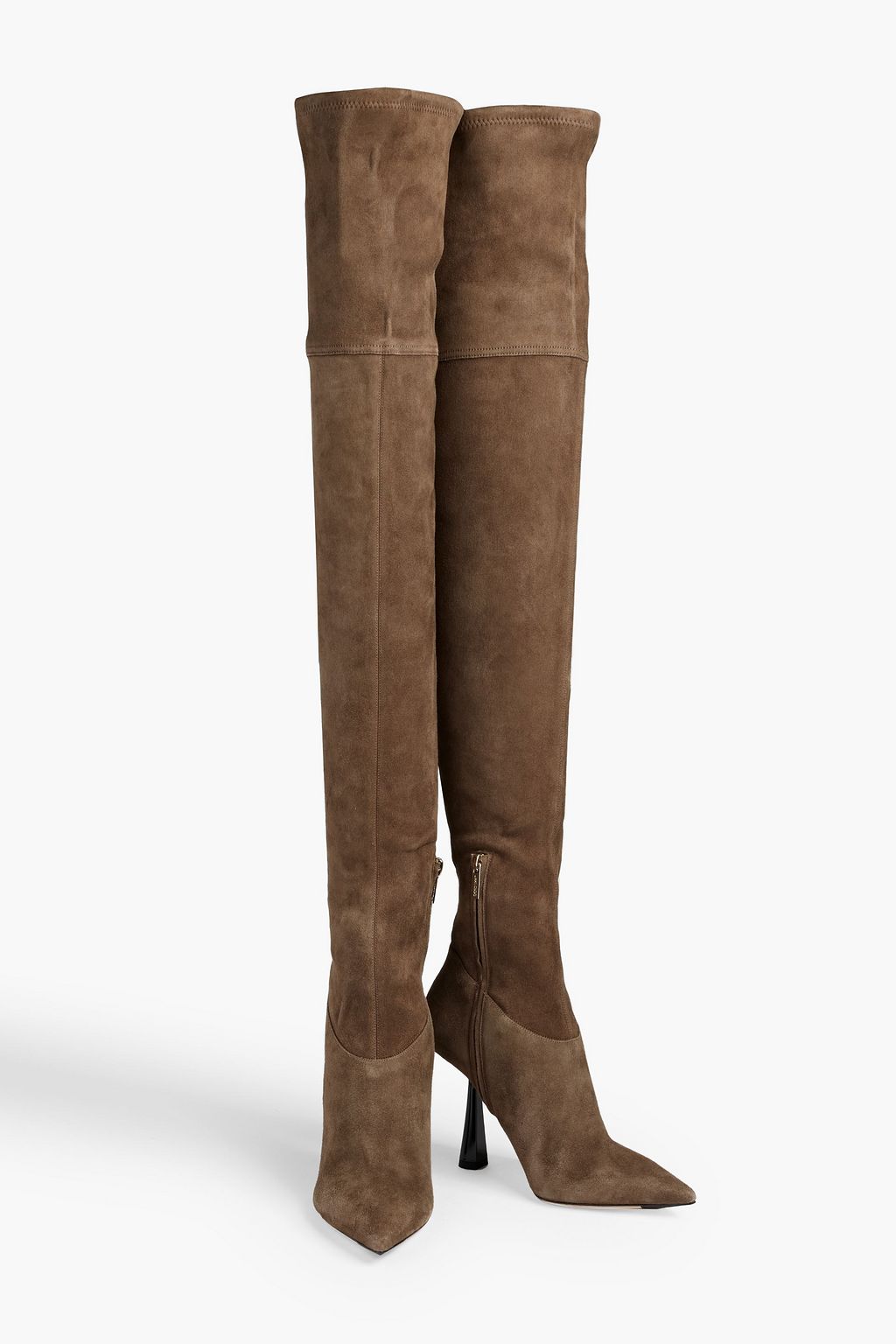 JIMMY CHOO Bryson 100 stretch-suede over-the-knee boots