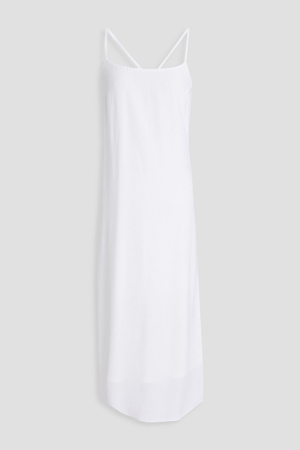 Melissa Odabash Primrose Lace-up Crepe Midi Dress In White