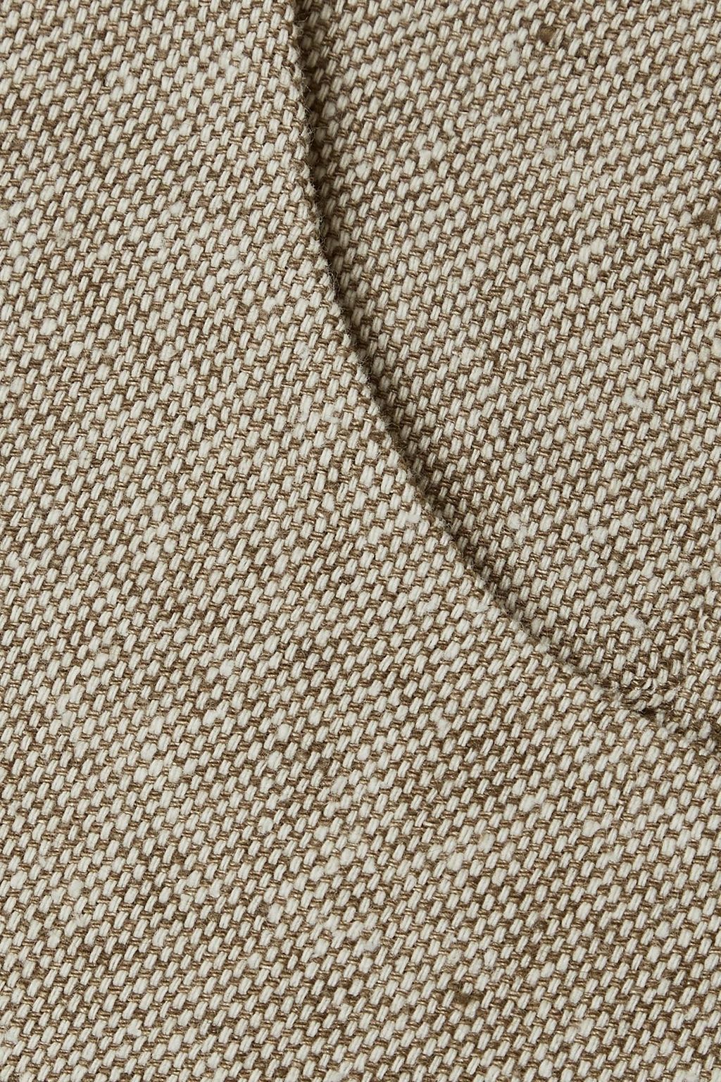 LISA MARIE FERNANDEZ Scalloped linen-blend tweed top