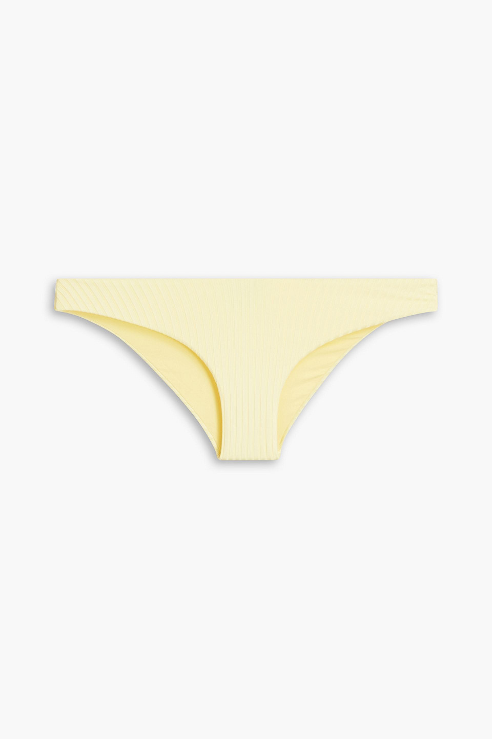 Melissa Odabash Toulouse Ribbed Low-rise Bikini Briefs In Pastel Yellow