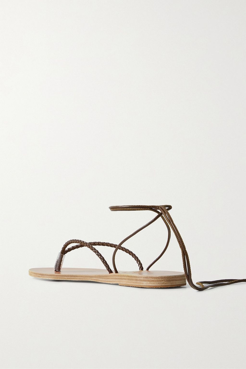 ANCIENT GREEK SANDALS صندل Mitos من الجلد بأحزمة مجدولة
