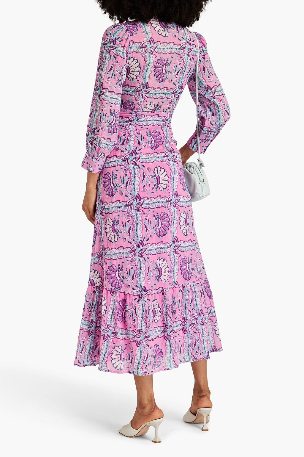 ANTIK BATIK Hupa cutout printed cotton-voile maxi dress