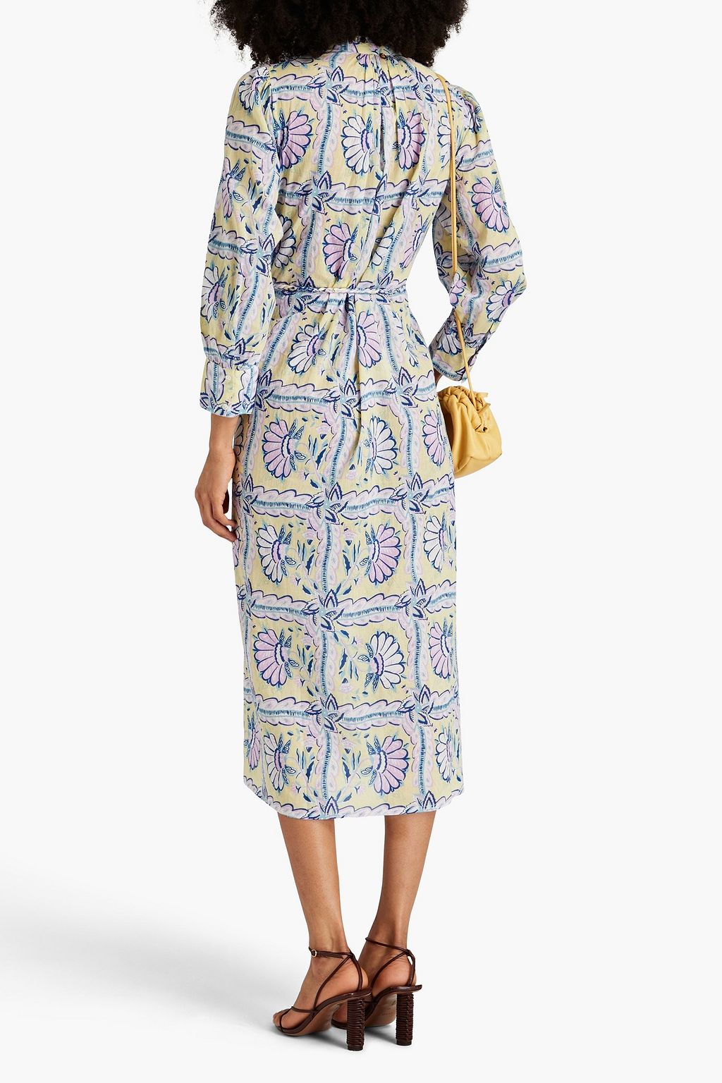 ANTIK BATIK Hupa printed cotton-voile midi shirt dress