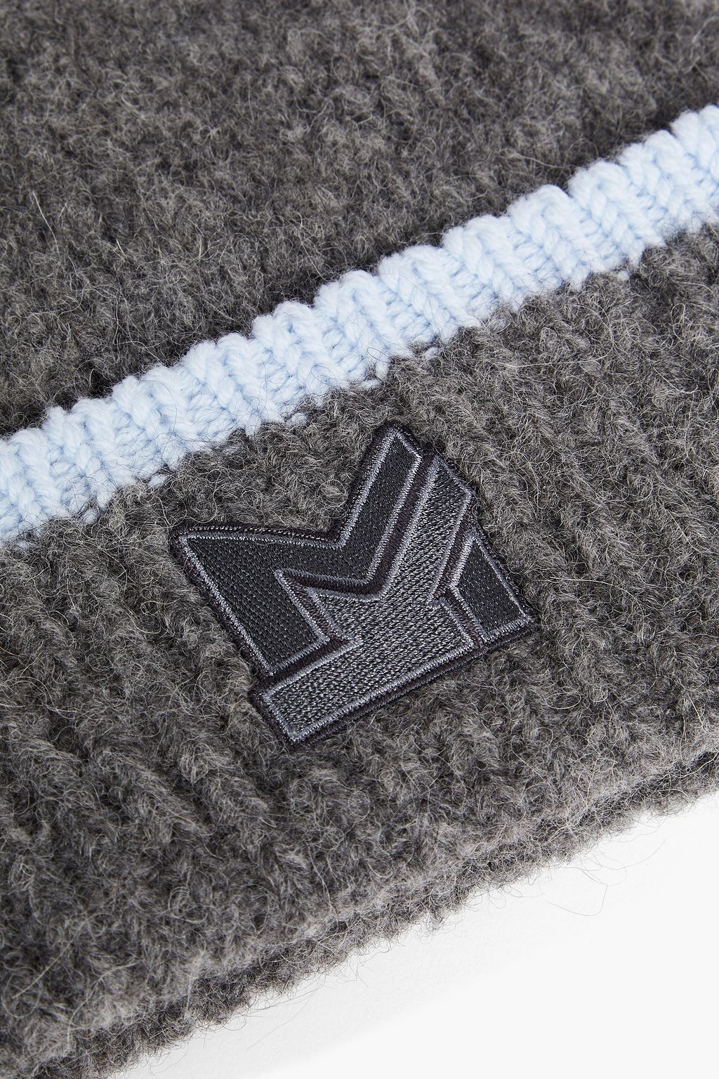 MAISON KITSUNÉ Appliquéd brushed knitted beanie