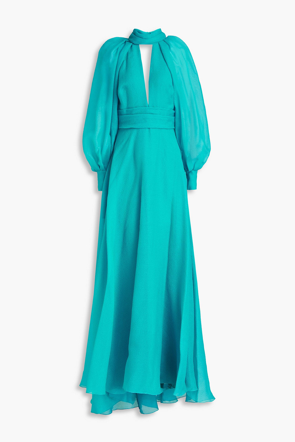 blue monique lhuillier dress ML Monique Lhuillier Claudette Gown in Black/Rich Blue