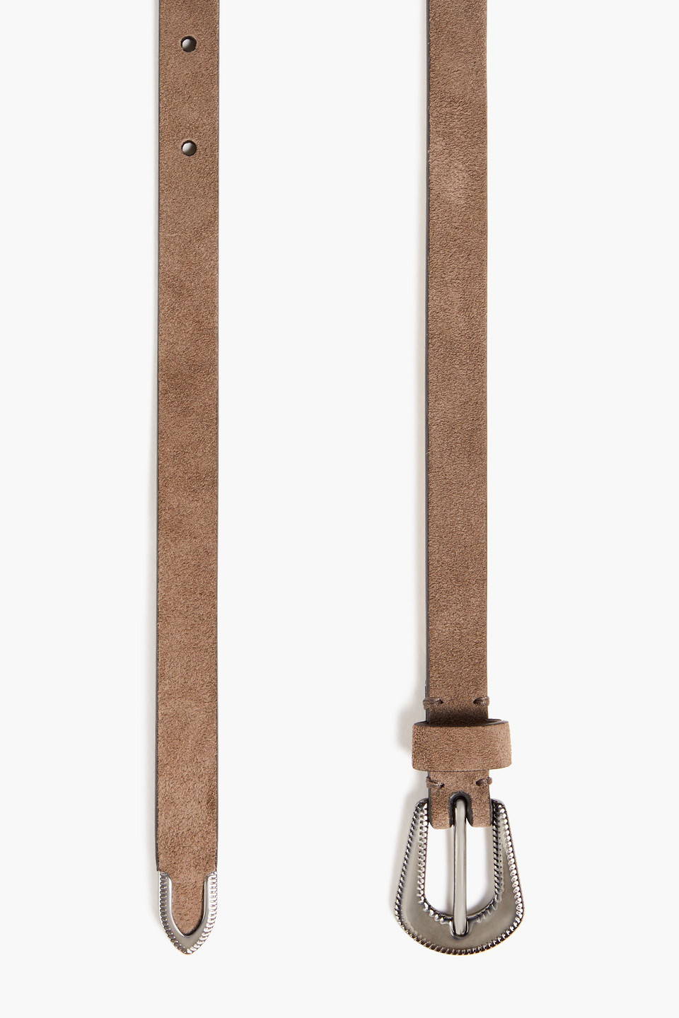  Brunello Cucinelli - Gürtel Aus Veloursleder - Neutral - Xl 