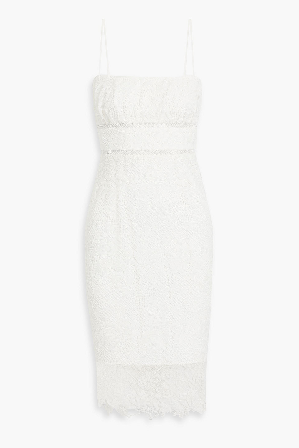 ml Monique Lhuillier Guipure Lace Dress In Ivory