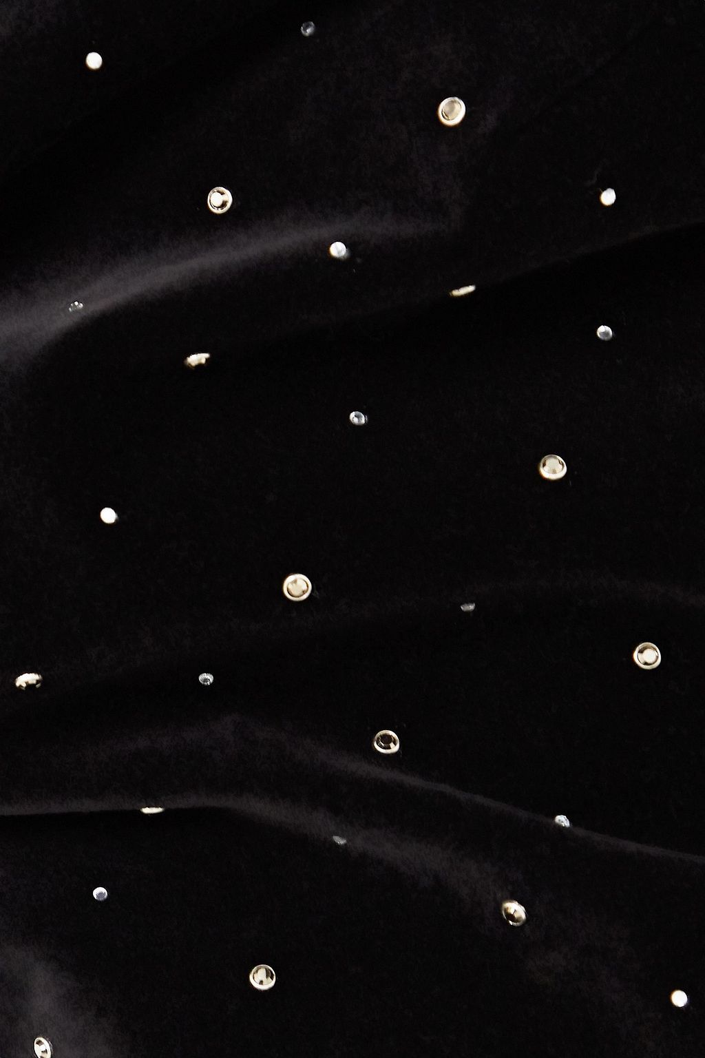 ISABEL MARANT Off-the-shoulder embellished cotton-blend velvet top