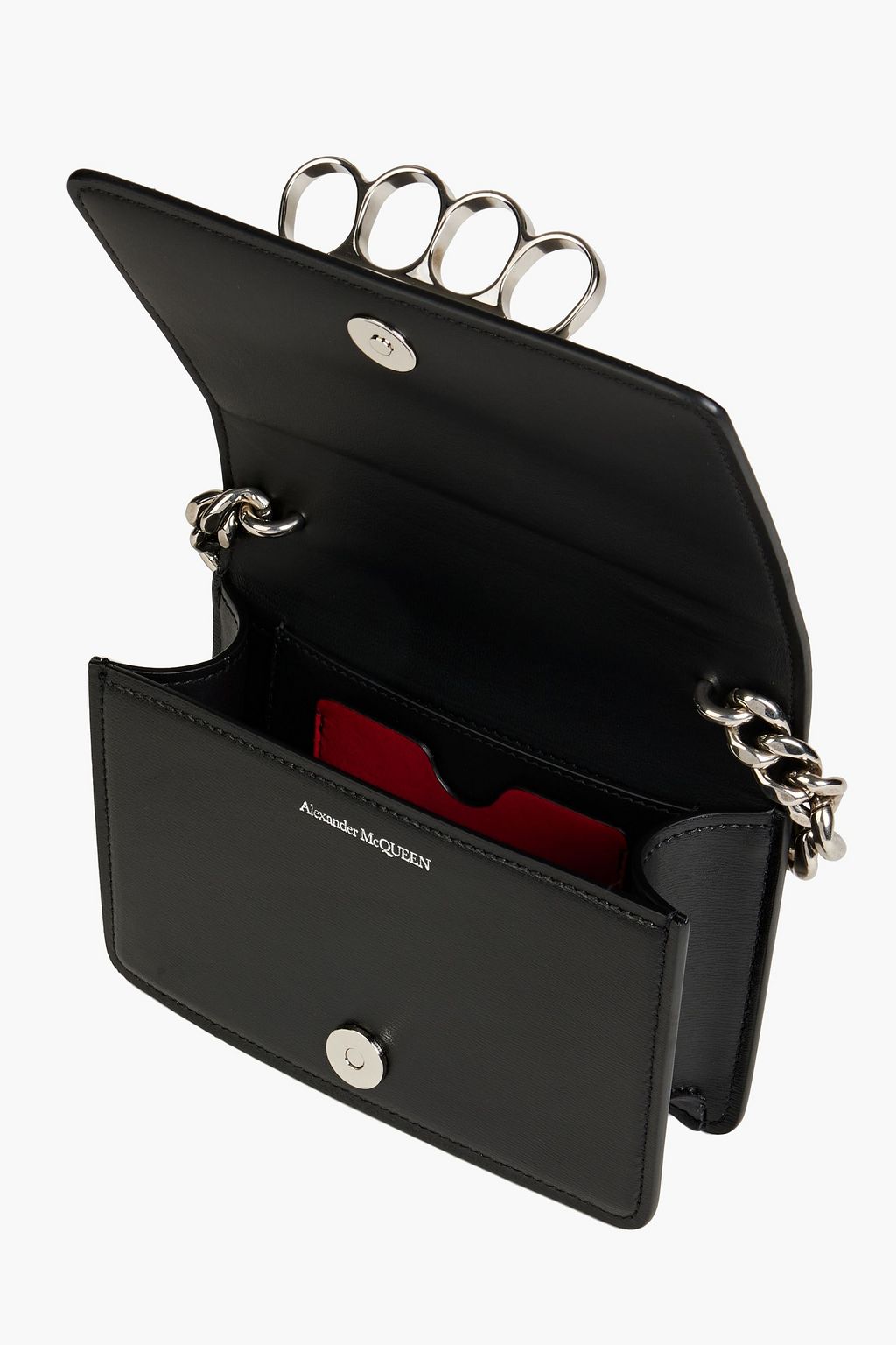 MCQUEEN The Four Ring mini leather tote