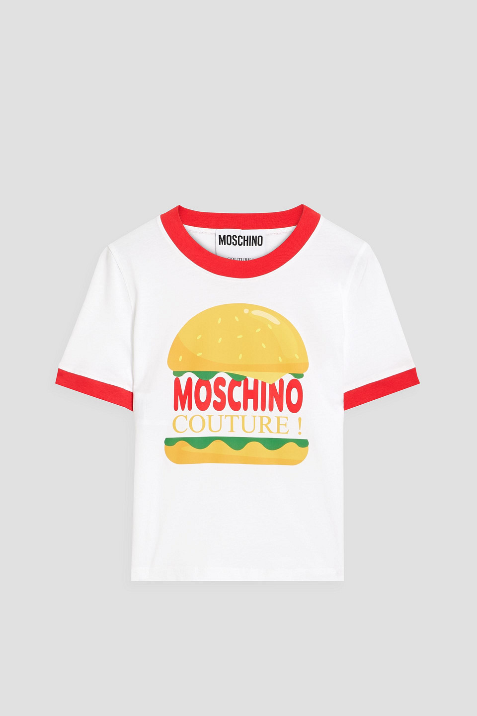 MOSCHINO PRINTED COTTON-JERSEY T-SHIRT,3074457345635047644