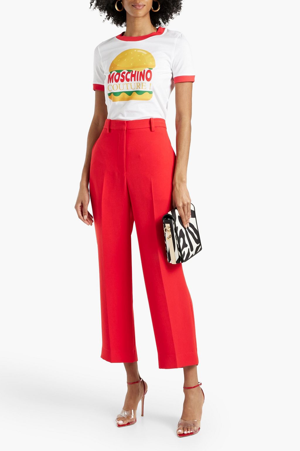 MOSCHINO Printed cotton-jersey T-shirt