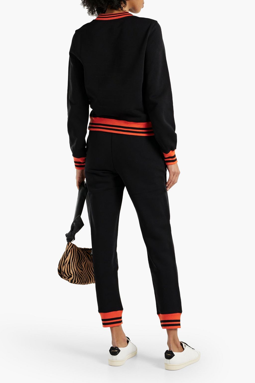 MOSCHINO بنطلون رياضي من قماش تيري القطني الفرنسي مزين بزخارف