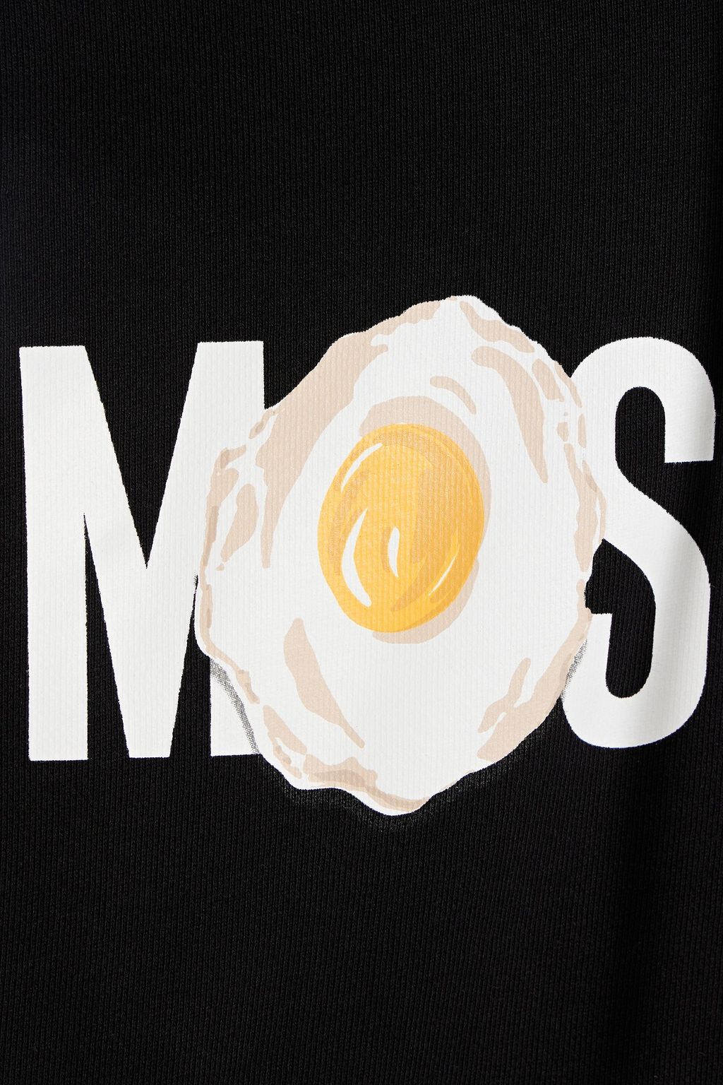 MOSCHINO هودي قصير من قماش تيري القطني الفرنسي مزين بطبعات