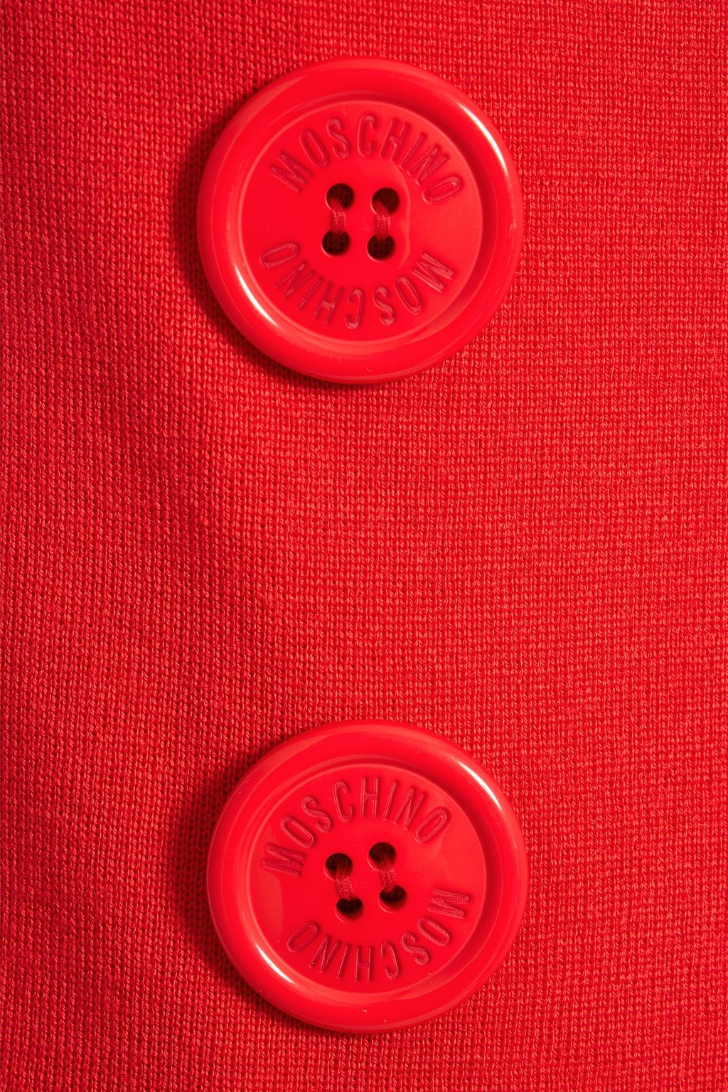 MOSCHINO Button-embellished wool mini dress