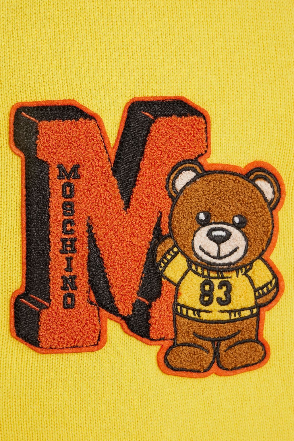 MOSCHINO Appliquéd cashmere and cotton-blend sweater
