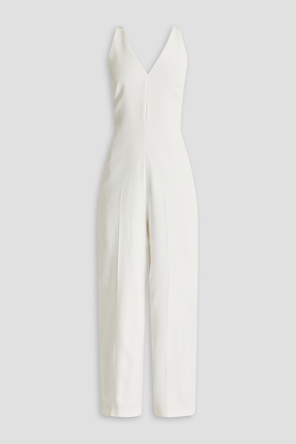 Halston - Julianna bow-embellished cutout crepe jumpsuit - White - US 4