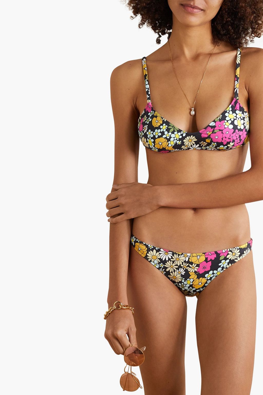 SOLID & STRIPED + Il Pellicano Rachel floral-print low-rise bikini briefs