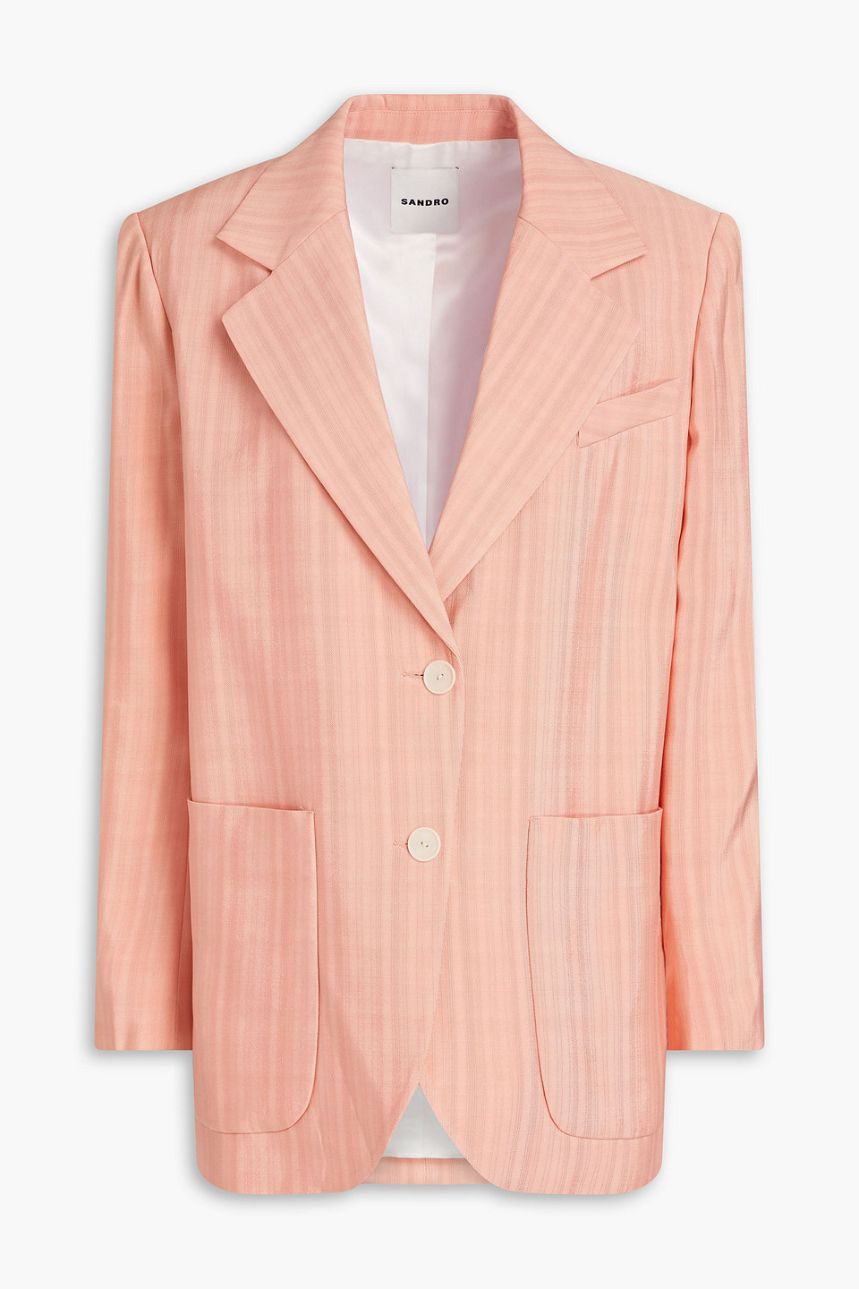 Sandro Nathalie Jacquard Blazer In Antique Rose