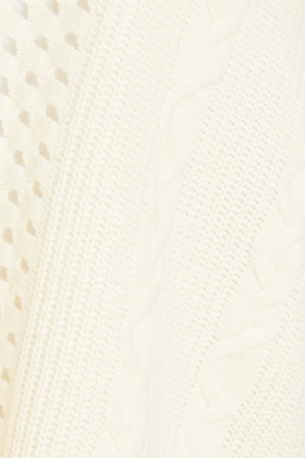 SANDRO Striped cable-knit wool and cashmere-blend vest