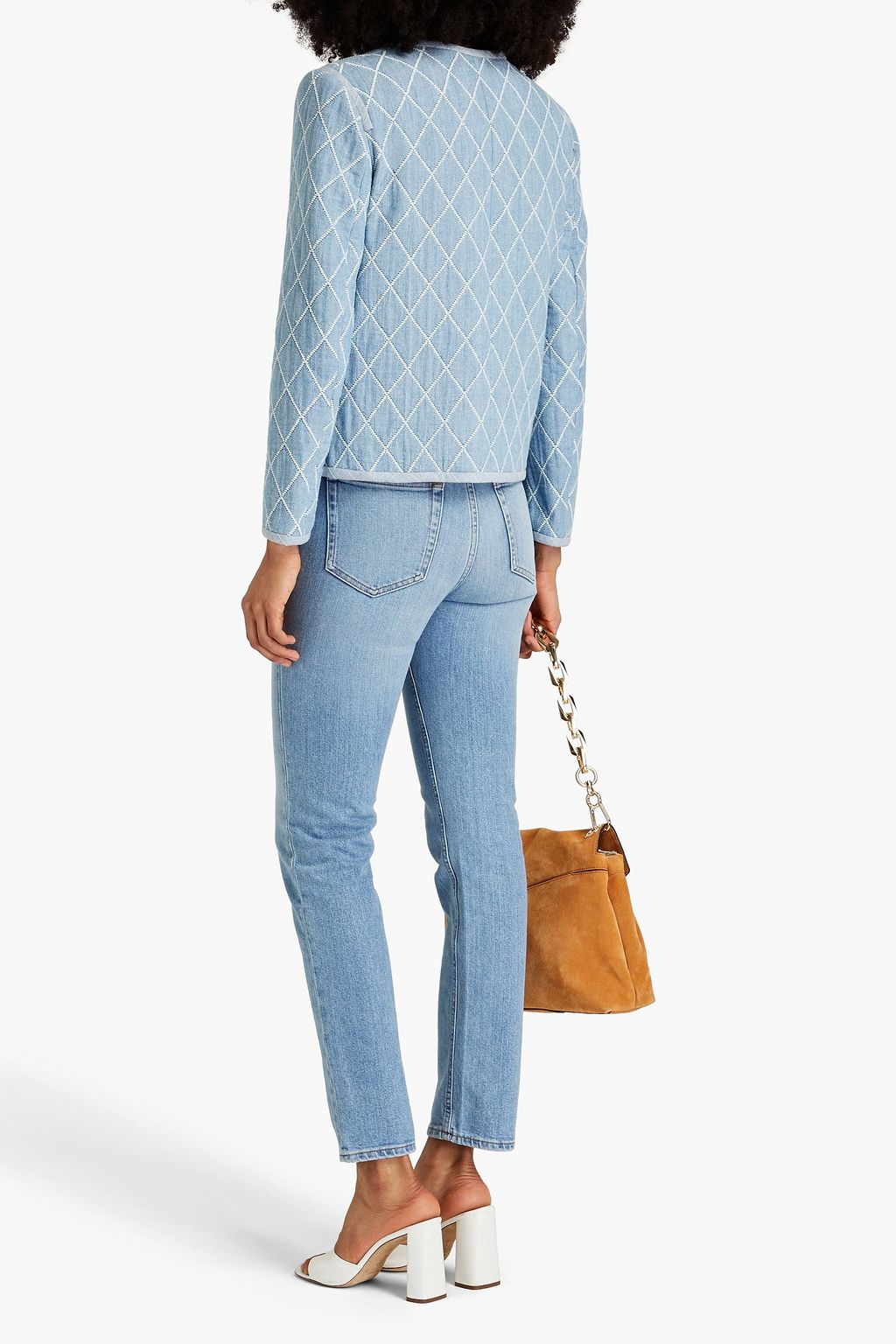 SANDRO Quilted cotton-blend jacket