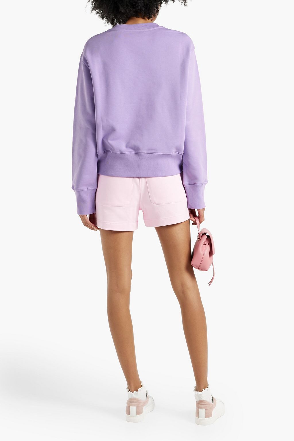 MOSCHINO Printed French cotton-terry sweatshirt