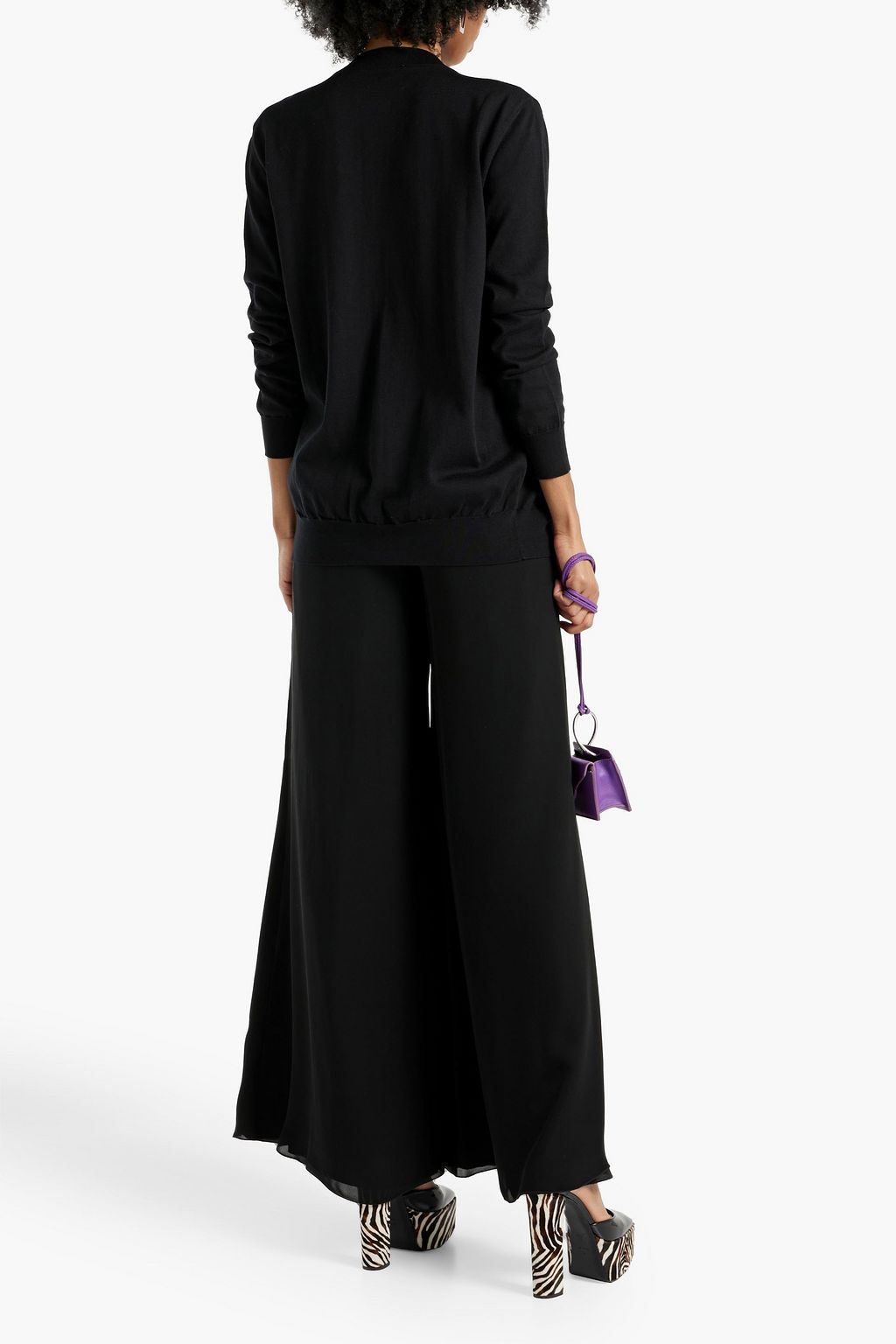 MOSCHINO Embroidered cotton cardigan