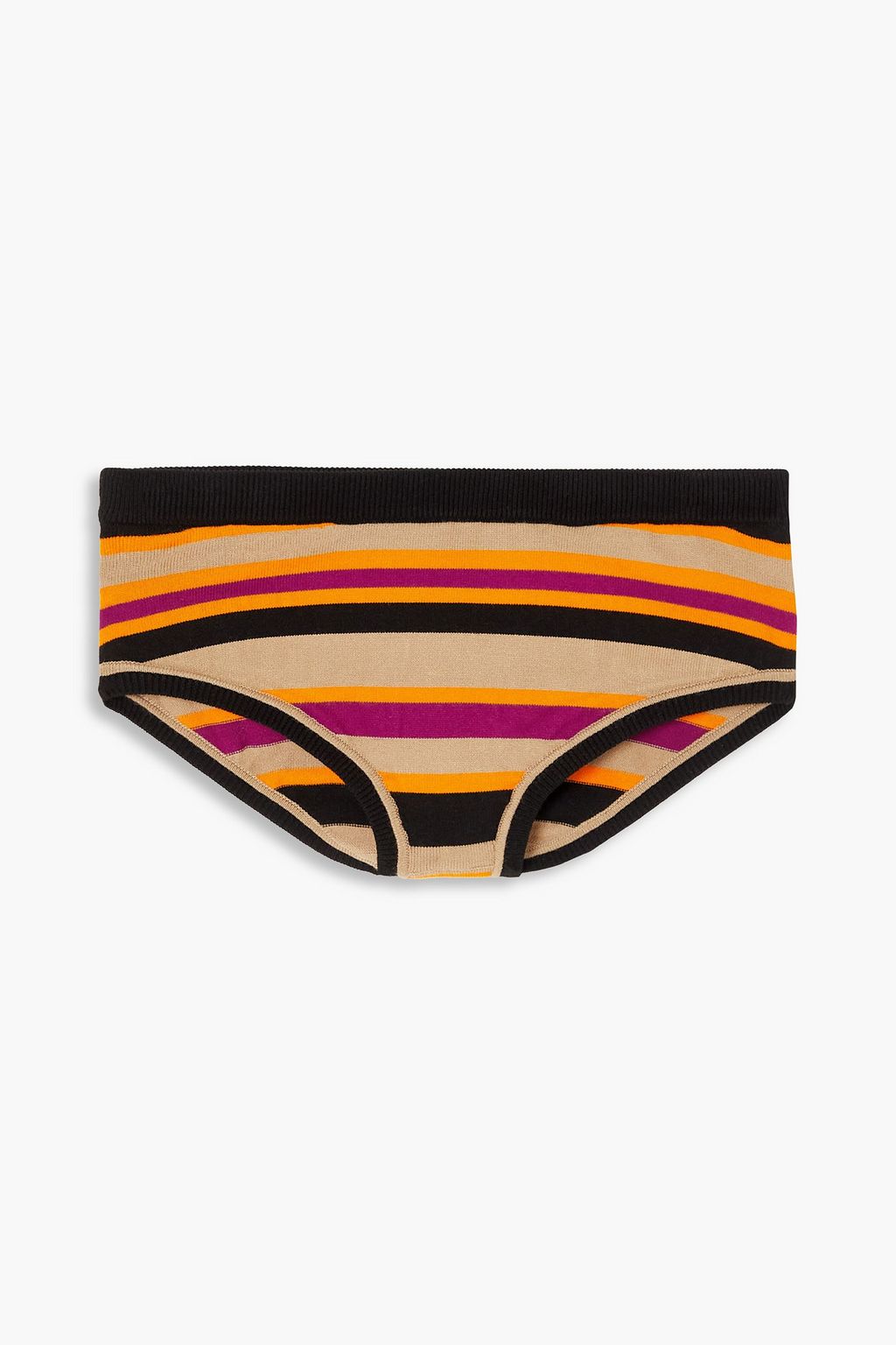 DRIES VAN NOTEN Striped knitted mid-rise briefs