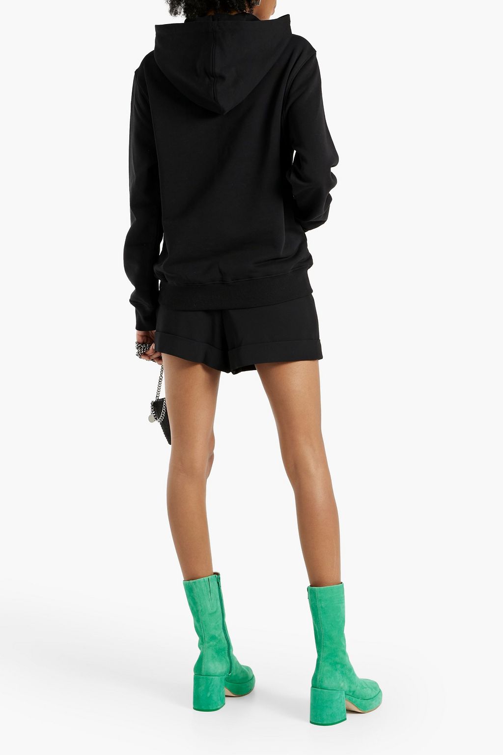MOSCHINO Printed French cotton-terry hoodie