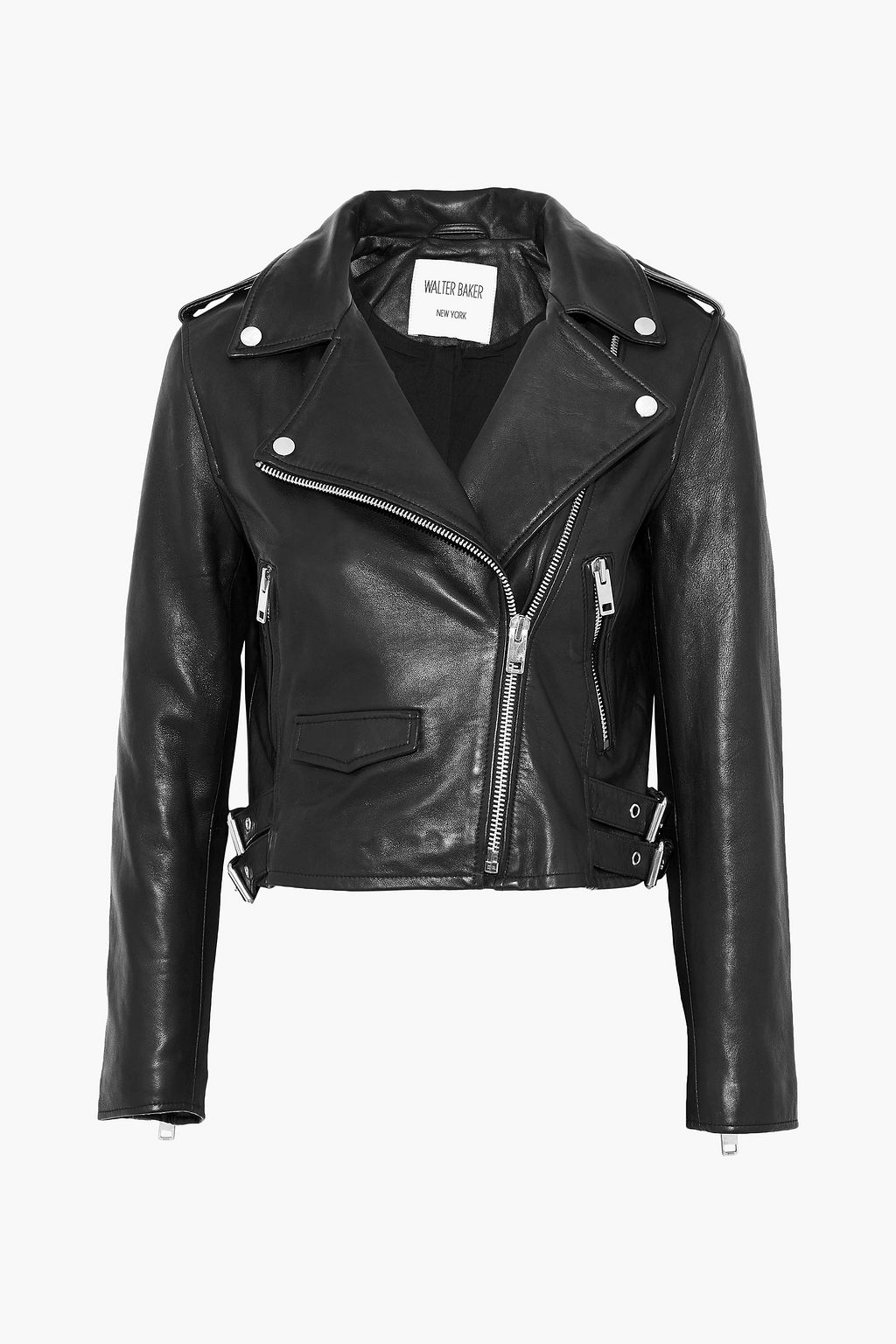 WALTER BAKER Leather biker jacket | THE OUTNET