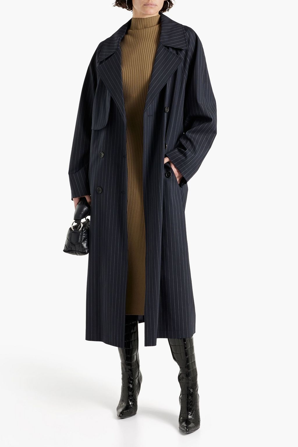 GAUGE81 Nairobi pinstriped wool-blend trench coat