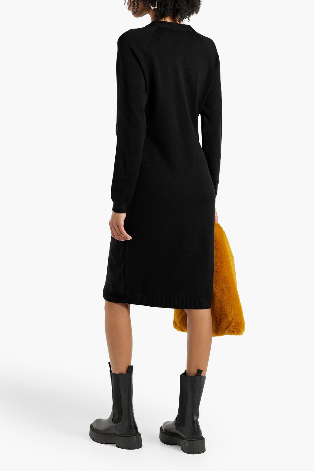 MOSCHINO Button-embellished wool dress