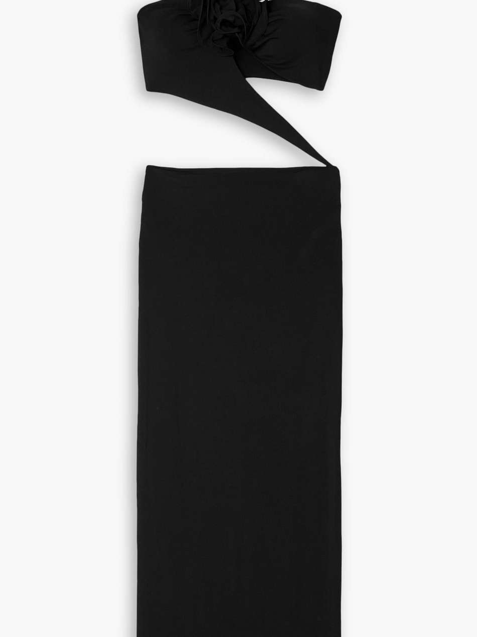 cutout appliquéd stretch-jersey maxi dress